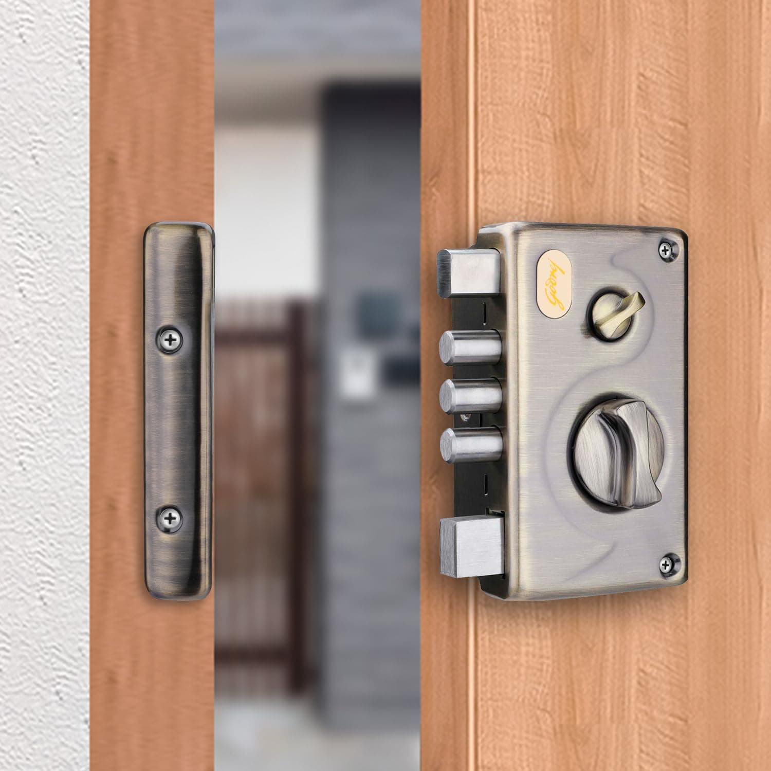 Godrej 3348 EXS+ Technology Pentabolt 1 CK Deadbolt Rim Lock - View 3