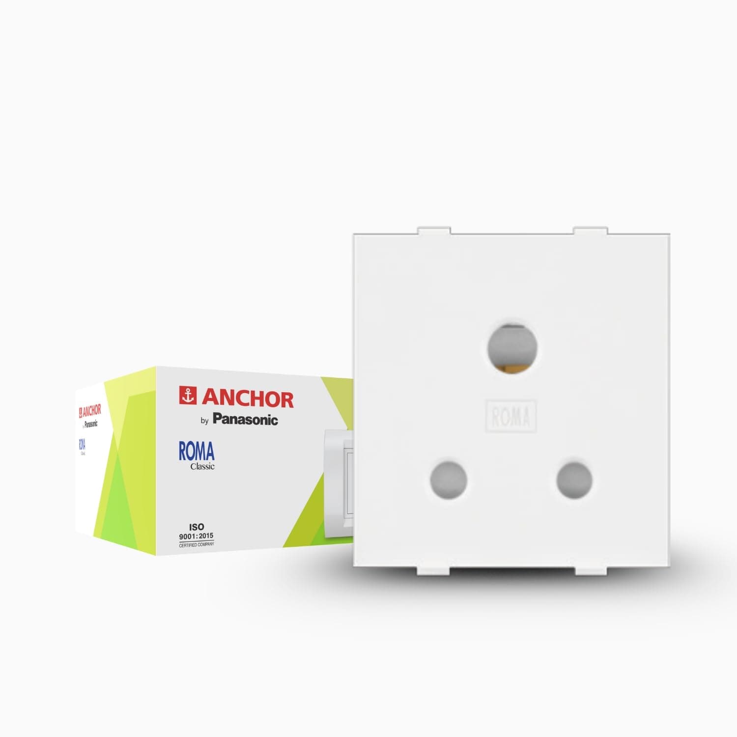 Anchor by Panasonic Roma Classic 6A 3 Pin Socket, White