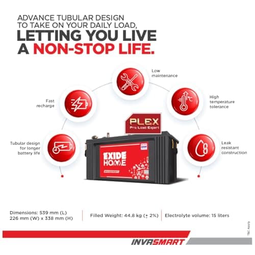Exide Invasmart 12V Tubular Inverter Battery - View 4