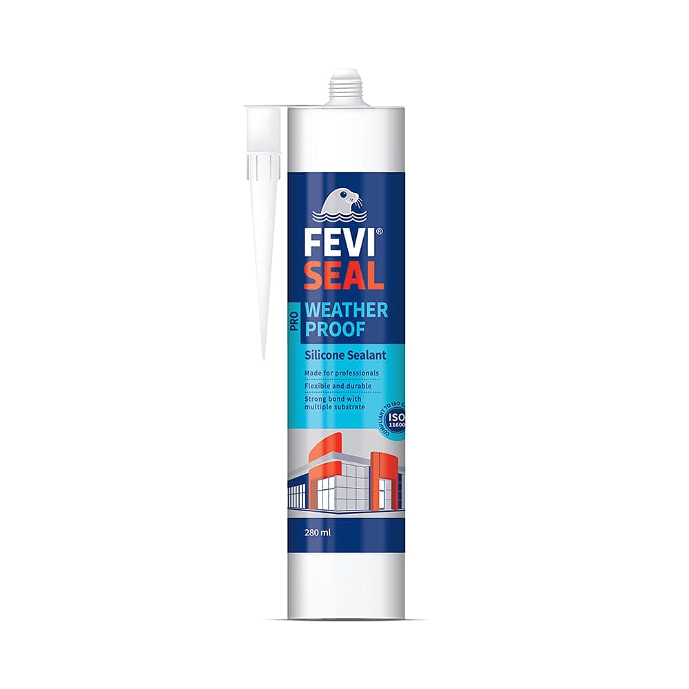 Feviseal Weatherproof Pro Silicon Sealant, Clear, 280ml