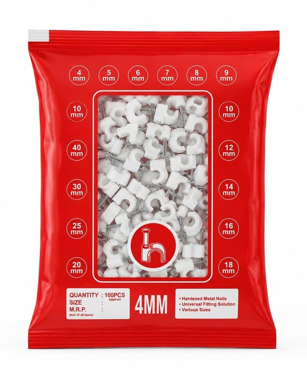 Generic PVC Nail Clamp (Pack of 100 pcs)