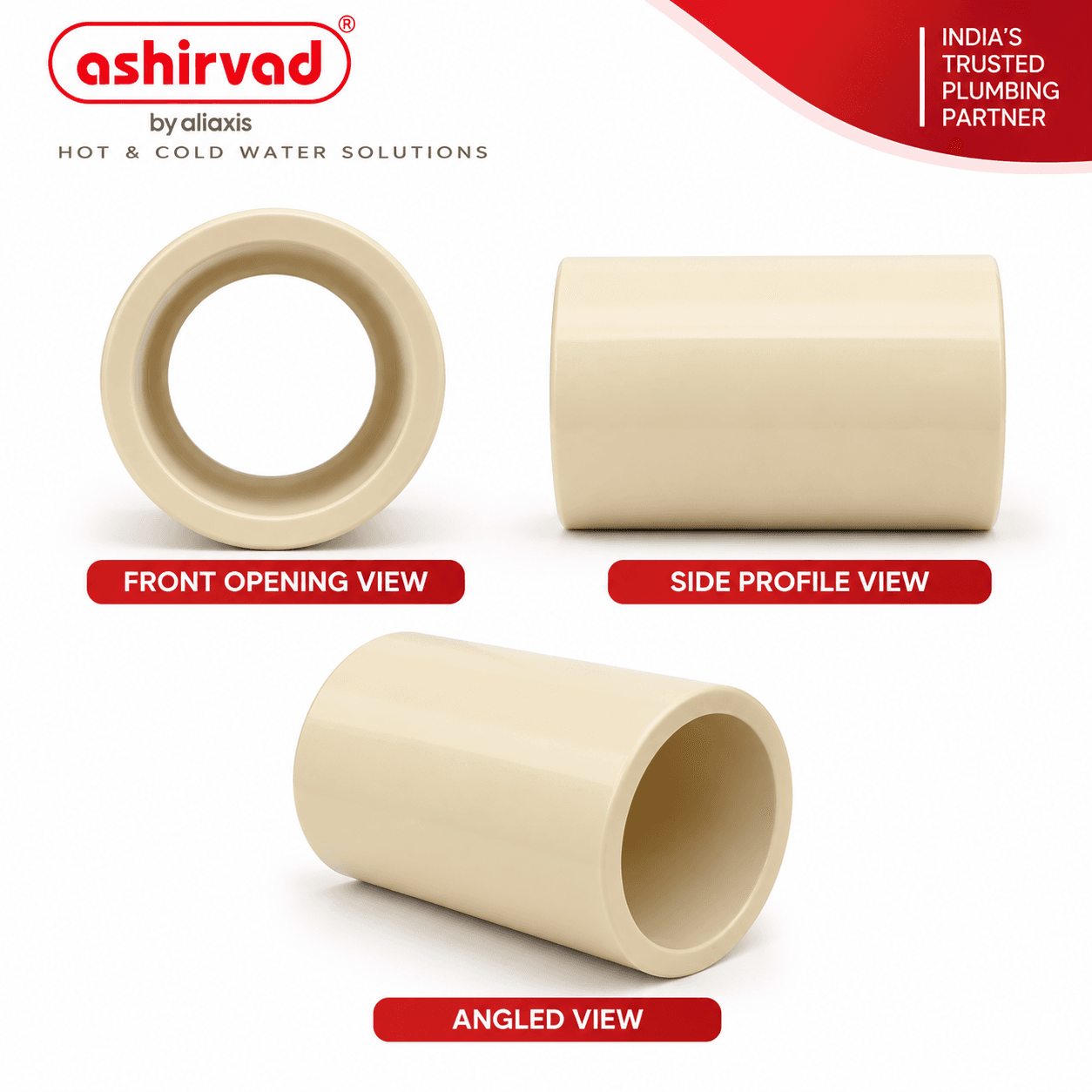 Ashirvad FlowGuard Plus CPVC Coupler - View 4