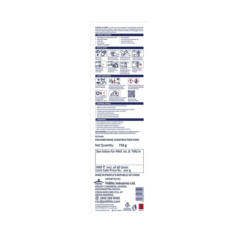 FEVISEAL PU Construction Foam 750ml - View 5