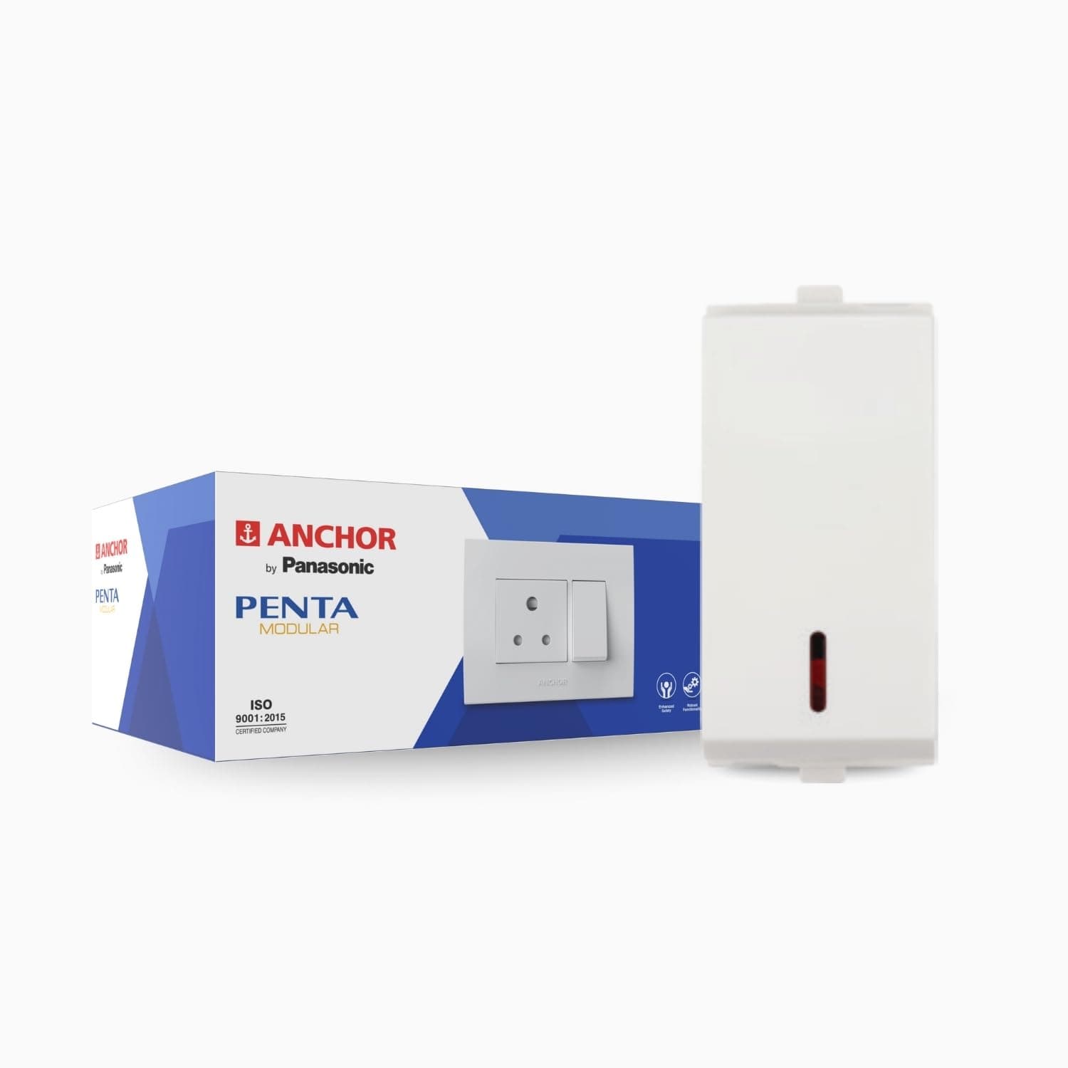 Anchor by Panasonic Anchor Penta Modular 16AX 1-way Switch with Neon
