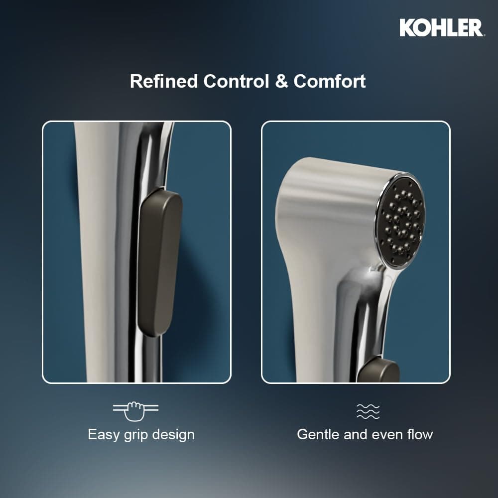 Kohler Elate Single-Function Health Faucet With Hose & Bracket, 97258IN-CP - View 4