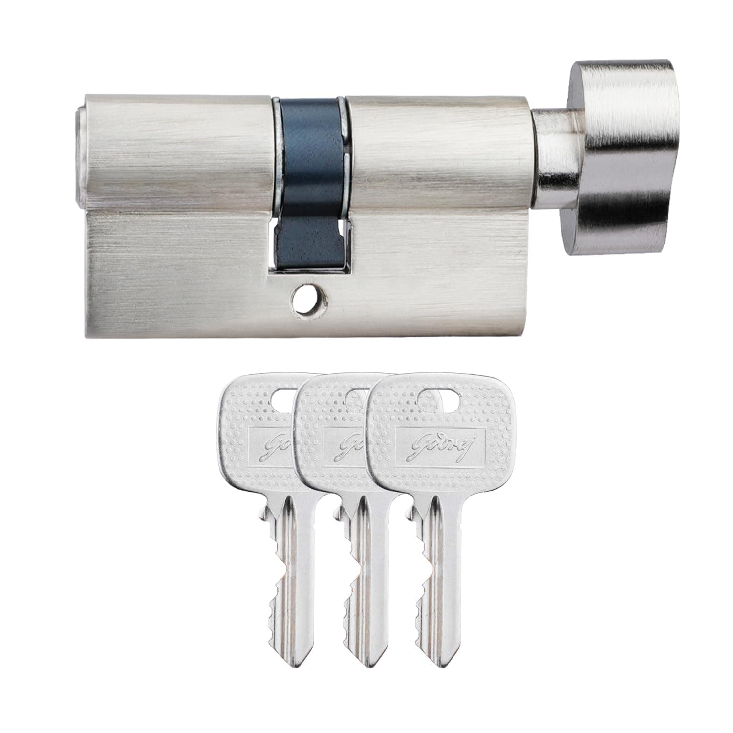 Godrej 5476 Satin Steel Finish Matte Cylinder-1CK 60mm
