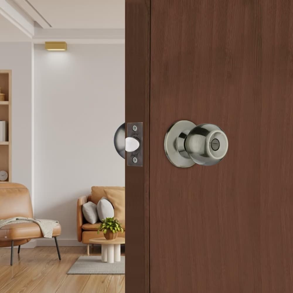 Godrej 5806 Antique Cylindrical Knob Lock w/o Key - View 2