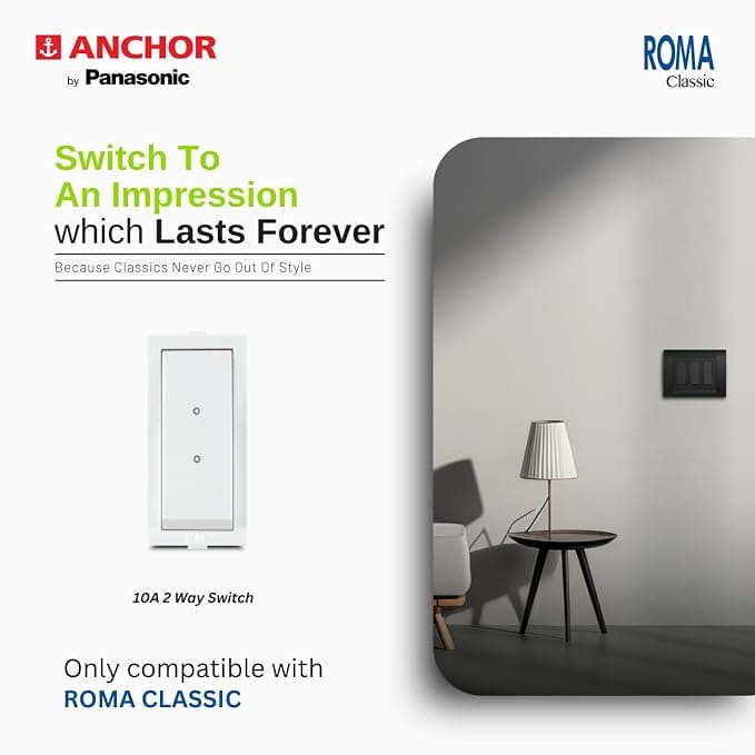 Anchor by Panasonic Anchor Roma Classic 10AX 2 Way Switch - View 3