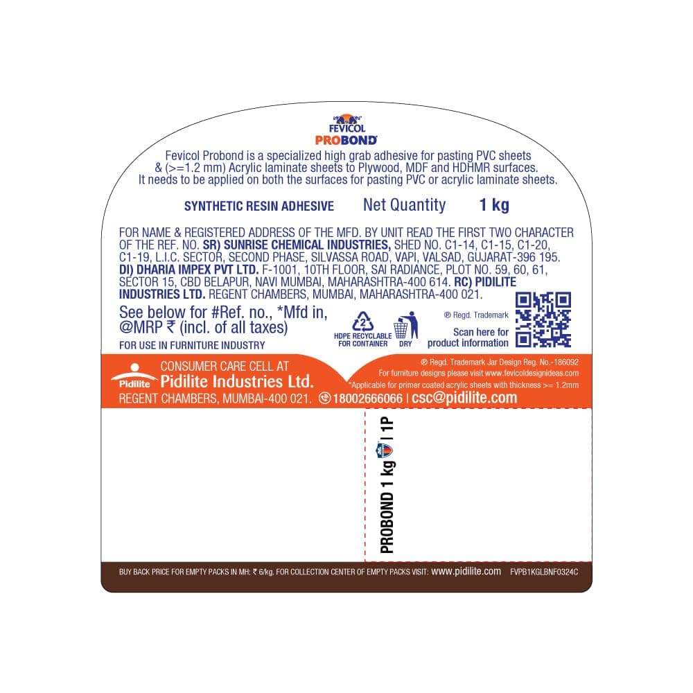 Fevicol Pidilite Fevicol Probond Special Adhesive for PVC sheets & Tapes - View 2
