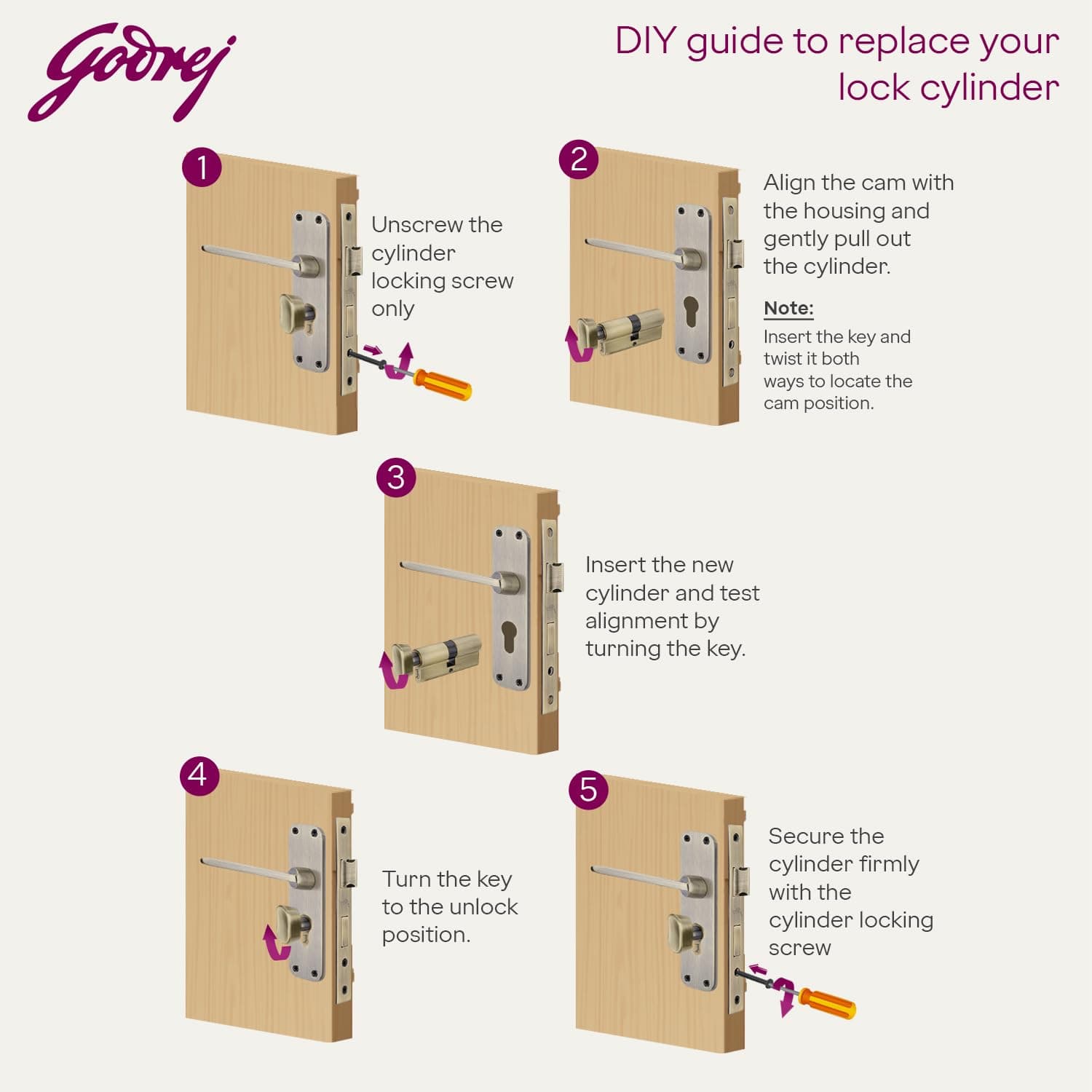 Godrej 4235 Antique Cylinder-1CK 60mm - View 4