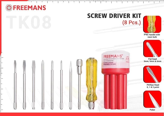 Freemans 8-in-1 Pcs Screw Driver Kit Set - View 2