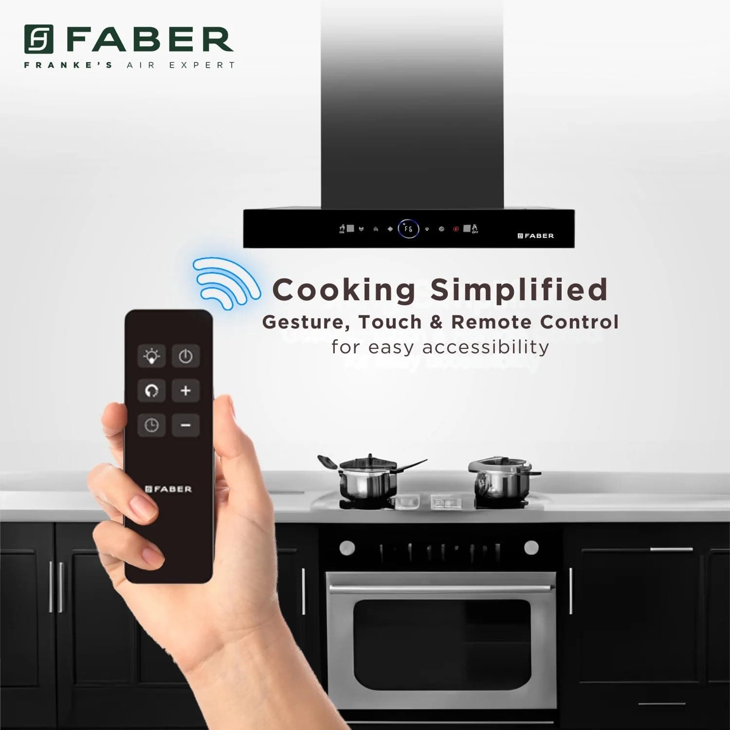Faber Hood Dazzle Black BLDC Heat Autoclean Filterless Wall Mounted Chimney - View 4