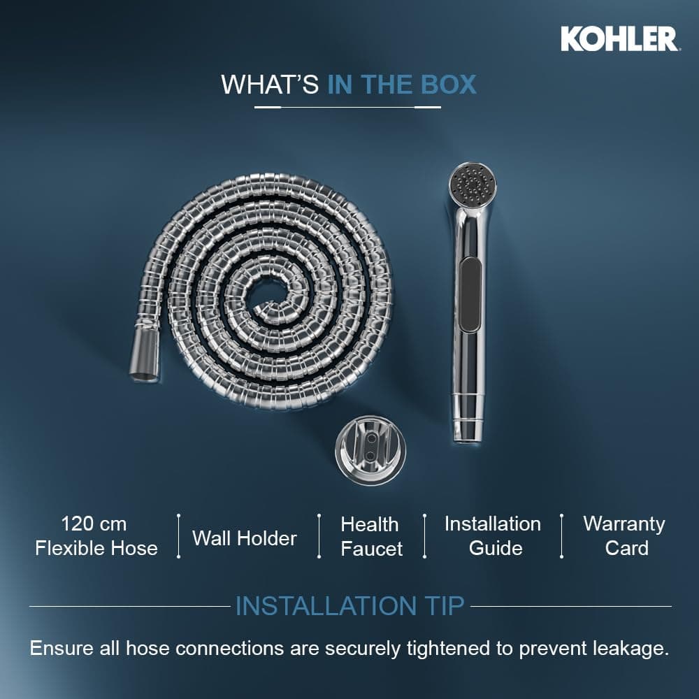 Kohler Elate Single-Function Health Faucet With Hose & Bracket, 97258IN-CP - View 5