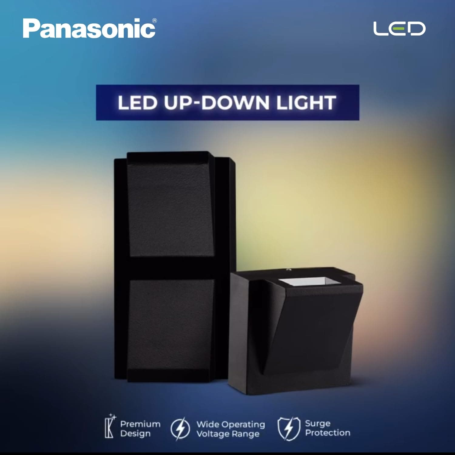 Panasonic Wall Mounted Tow Way Up Down Outdoor LED Light - View 3