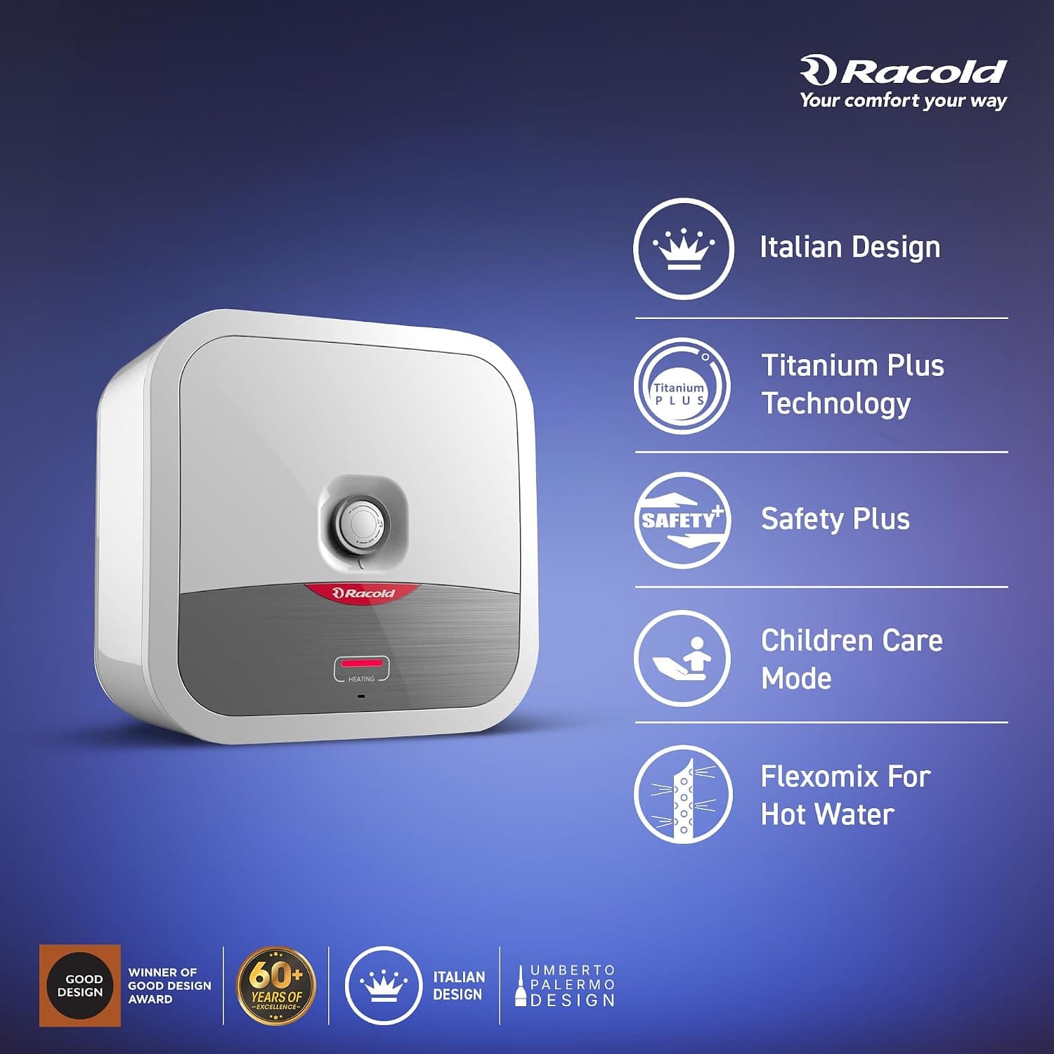 Racold Omnis R Electric Storage Geyser - View 3