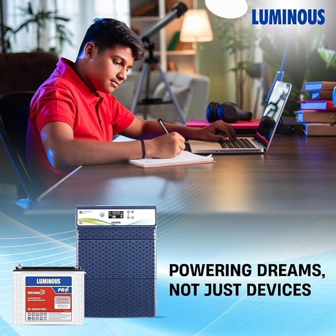 Luminous Optimus 4500+ Pure Sine Wave Inveter with Four RC18000 Pro 150 Ah Tubular Inverter Battery Combo - View 4