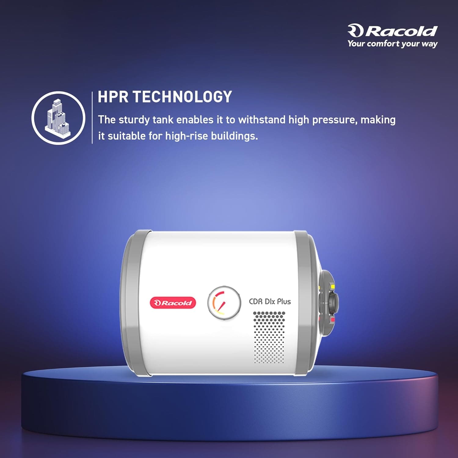 Racold CDR DLX PLUS Horizontal Electric Storage Geyser, 2kW, White - View 5