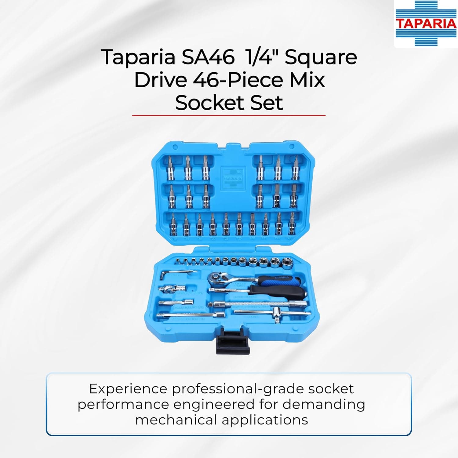 Taparia 46pcs 1/4inch Drive Socket Set in Blow Moulding Box, SA46 - View 2