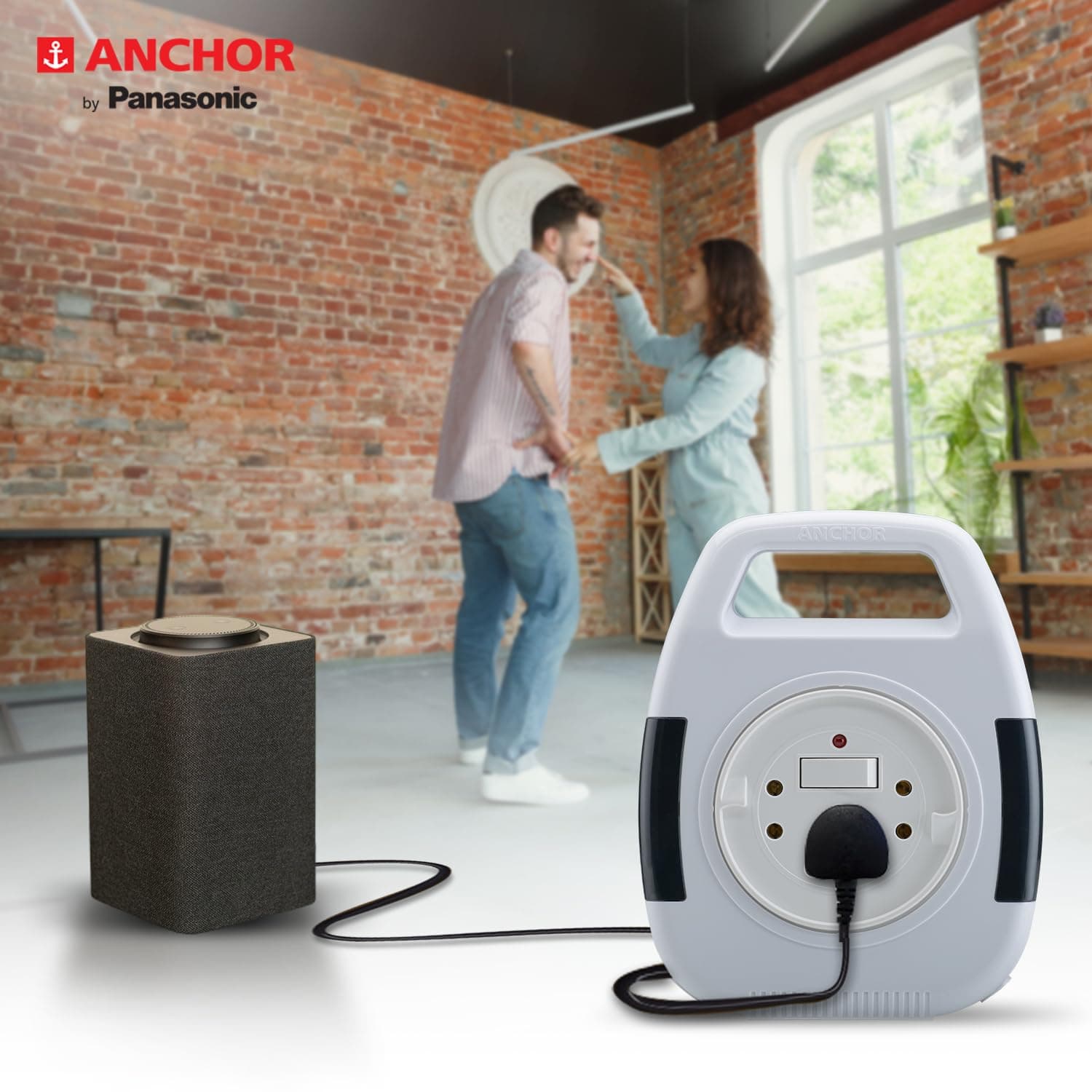 Anchor by Panasonic Cherry Flexicord 6A 2 Pin 8 Mtr Extension Cord with Indicator & Handle - View 3