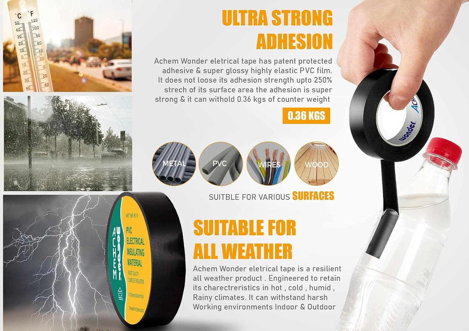 Wonder PVC Electrical Insulation Tape (Assorted) - View 3