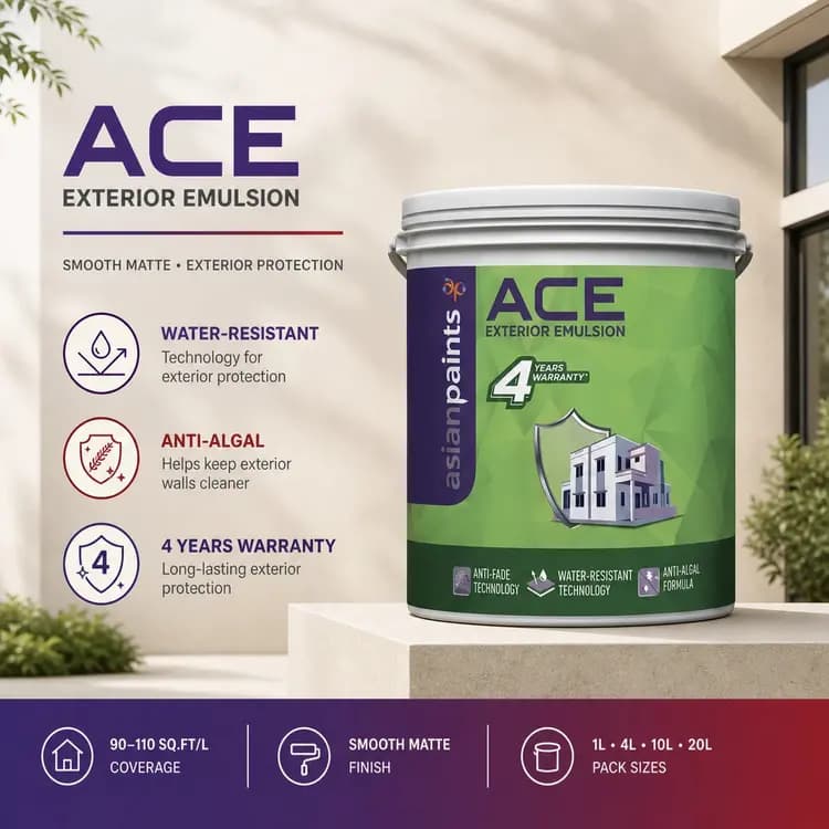 Asian Paints Ace Base White - View 2