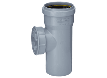 Ashirvad Pushfit PVC Washer Type Single Plain Tee, 4 Inch (110mm), 70001163