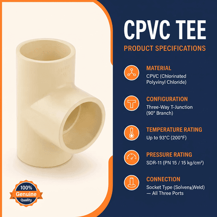 Ashirvad FlowGuard Plus CPVC Tee - View 2