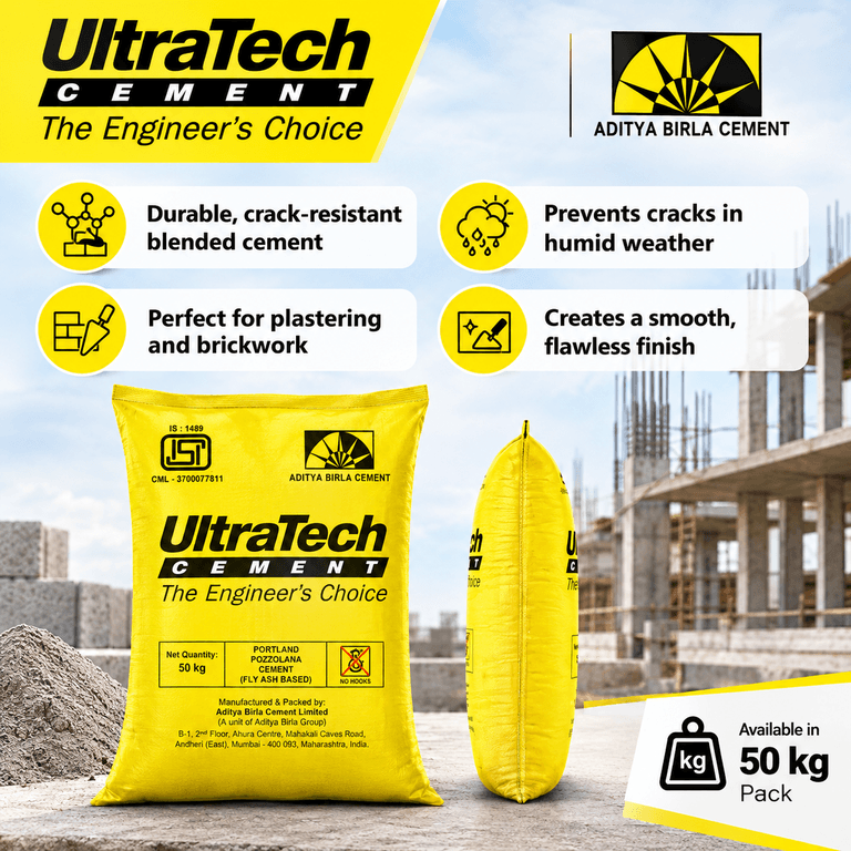 Ultratech PPC Cement Bag, 50 Kg - View 3