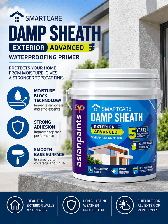 Asian Paints SmartCare Damp Sheath Exterior Advanced Waterproofing Primer 20L - View 2