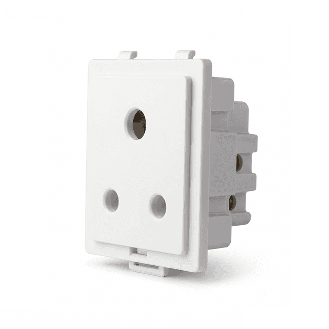 Hi-Fi Hi-Class 6A 3 Pin Socket, White, 30024 - View 2