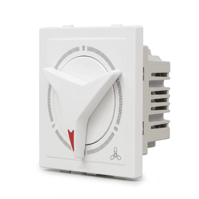Hi-Fi Hi-Class EME 100W 5 Step Star Fan Regulator with Indicatior, White, 30032 - View 2