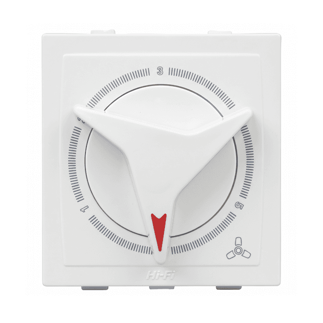 Hi-Fi Hi-Class EME 100W 5 Step Star Fan Regulator with Indicatior, White, 30032