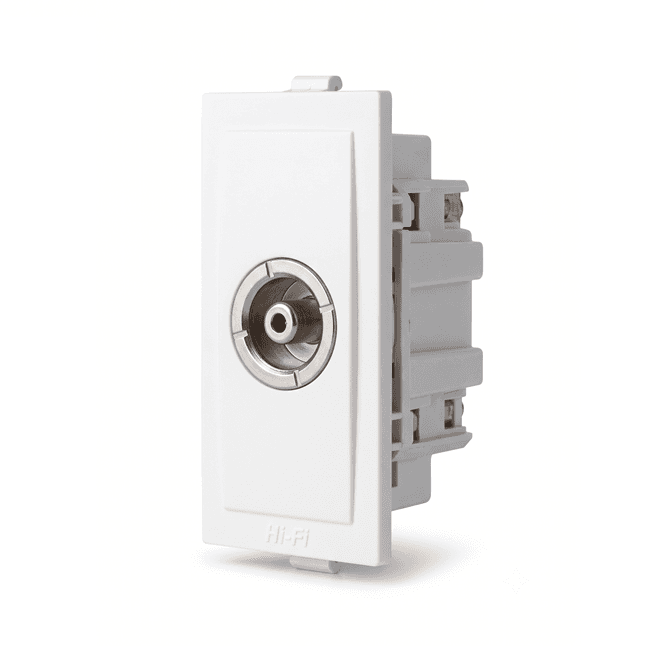 Hi-Fi Hi-Class TV Single Outlet, White, 30041 - View 2