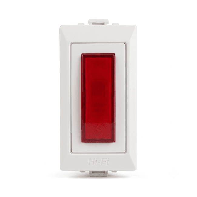 Hi-Fi Hi-Class 6A Red Neon Indicator, White, 30038