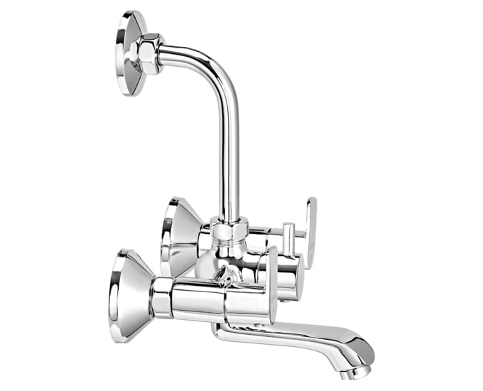 CERA Chromo Chrome Finish Wall Mixer with Long Bend Pipe for Overhead Shower, F1019401CH - View 2