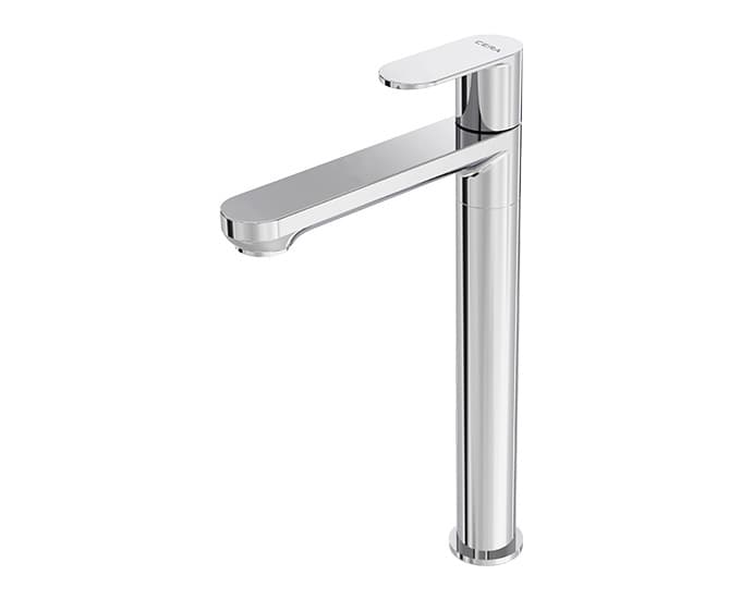 CERA Curve Chrome Finish Pillar Cock with 310 mm long extended body and aerator, F1023102CH - View 3