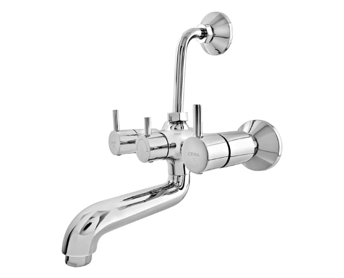 CERA Fountain Chrome Finish Wall Mixer with Long Bend Pipe for Overhead Shower, F2013401CH - View 3
