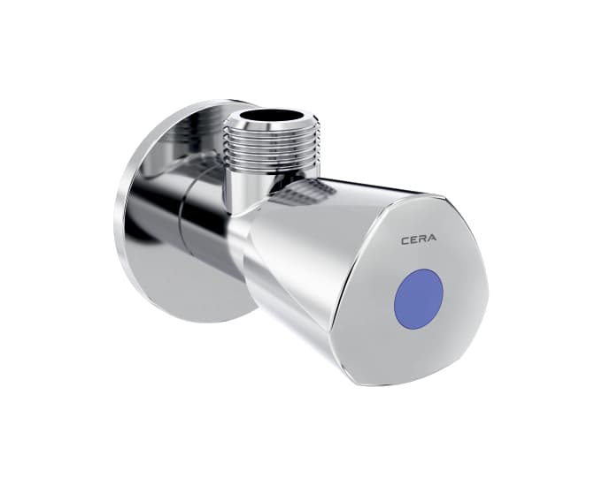 CERA Ultra Chrome Finish Angle Cock with Triangle Knob, ( Pack of 12), F8040302CH