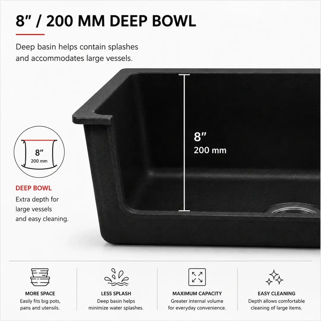 Futura Quartz Finish Sink - View 4