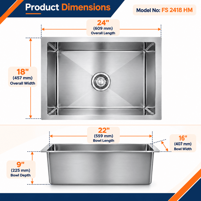 Futura Hand Carve Sink,FS2418 HM - View 3