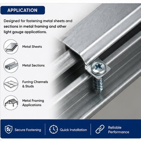 Gyproc 4.2x13mm Metal to Metal Self Drilling Screw (Box Of 500 Pcs) - View 4