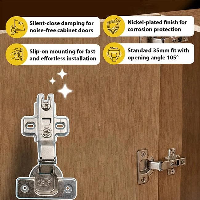 EBCO Soft Close Cabinet Hinge 1 set (2 Nos) - View 4