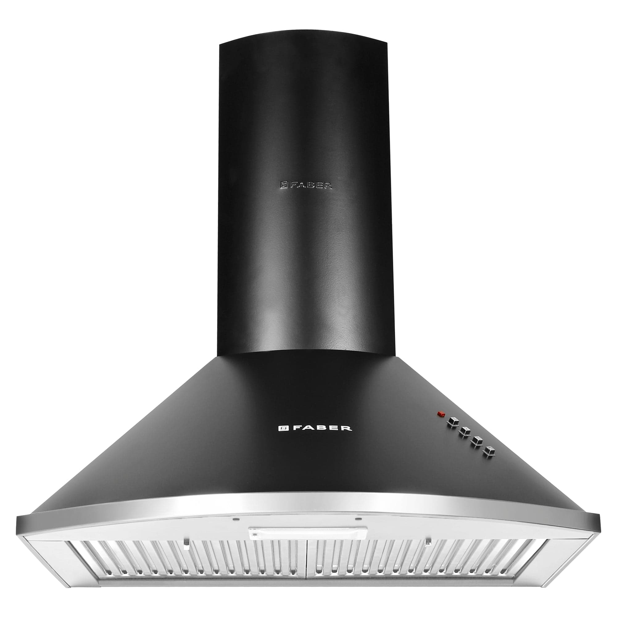 Faber Hood Class Pro 60cm Matte Black Wall Mounted Pyramid Chimney