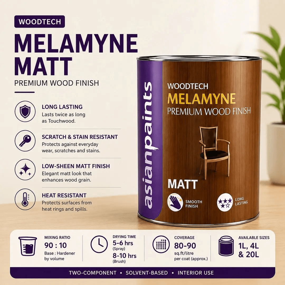 Asian Paints WoodTech Melamyne Matt - View 3