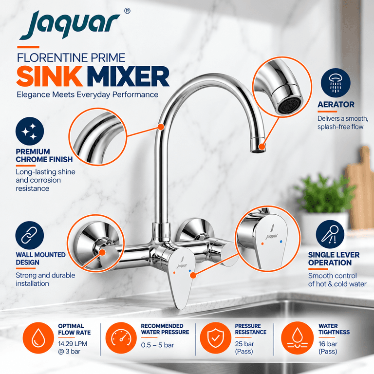 Jaquar Vignette Prime Single Lever Sink Mixer - View 4