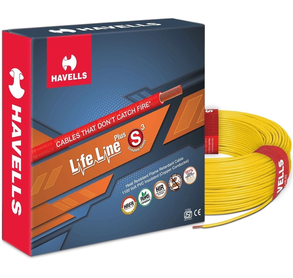 Havells Life Line Plus S3 FR Wire, 90 Mtr - View 3
