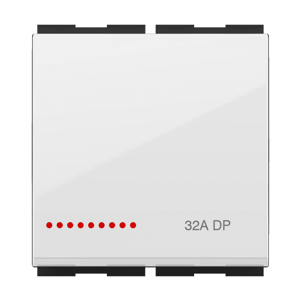 GM FourFive 32A 2M DP Switch with Indicator, White