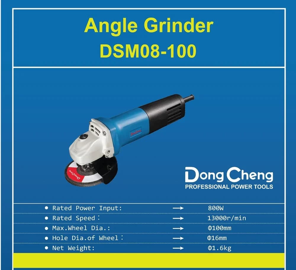 Dongcheng DSM08-100 800W 100mm Angle Grinder - View 3