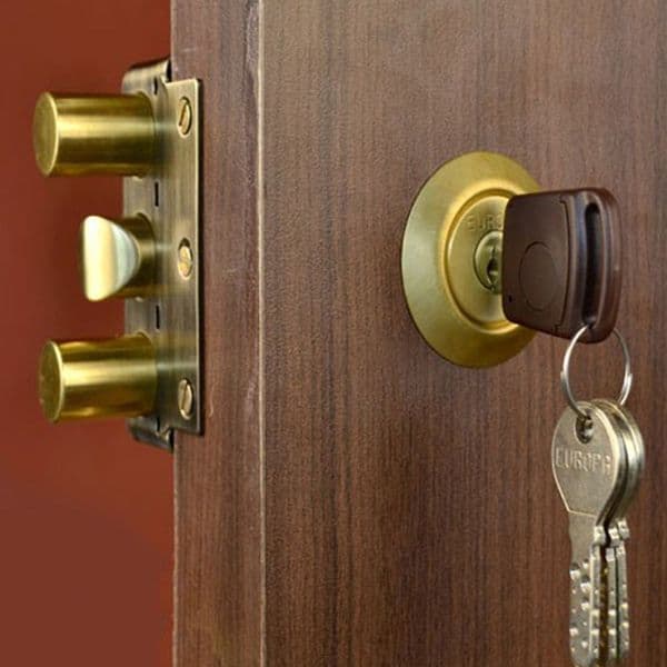 Europa 8023AB Antique Tribolt 1CK with Latch Rimlock - View 3