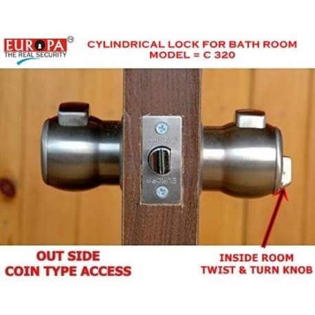 Europa C320SS SS Matte Knob Lock Without Key - View 4